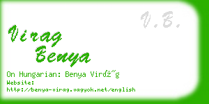 virag benya business card